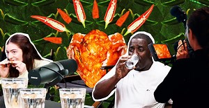 Why Celebs Risk It All Eating Spicy Wings on the ‘Hot Ones’ Talk Show