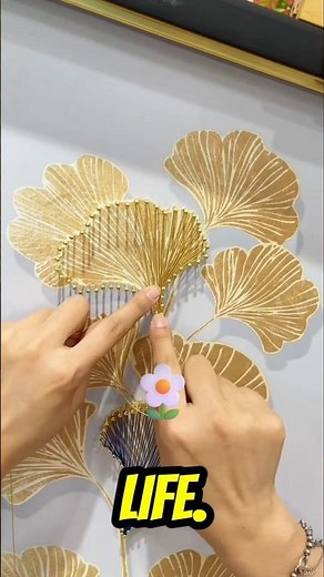 She Turns Simple Thread into Stunning Ginkgo Art":