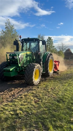 🌲Site prep in central Rolleston underway. Regan’s been mulching through the heavy stuff 🌲 https://mkmtrees.co.nz #treework #stumpremoval #landmanagement #johndeere #mulching | MKM Trees