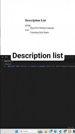 HTML Description List Explained | Quick 1-Minute Guide 💻 | Code Skillzz