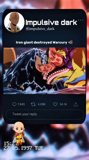 Iron giant destroyed Warcury! one piece #shorts
