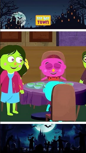 Five Funny Zombies Making Soup #shorts #kidssong #halloween #abclearningclub