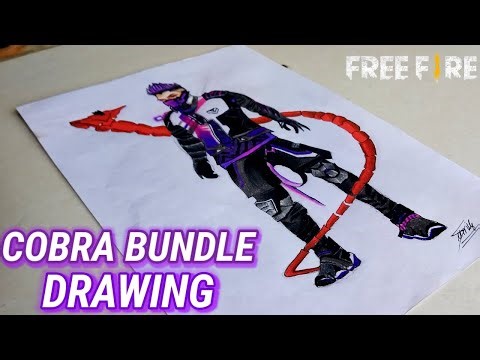 I Draw Free Fire Very Famous Cobra Bundle Drawing 😱 #viralvideo #trending