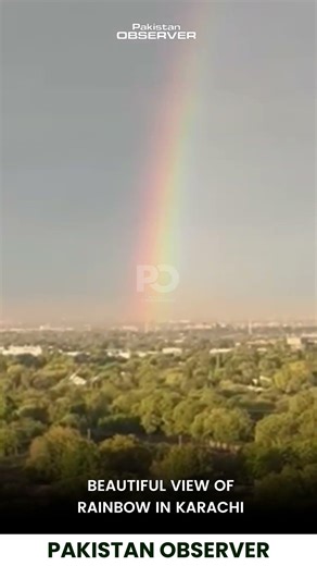 Magical Rainbow Over Karachi Leaves Residents Amazed | Pakistan Observer
