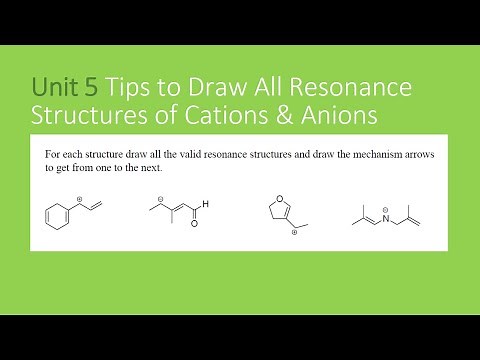 Tips to Draw All Resonance Structures of Cations & Anions