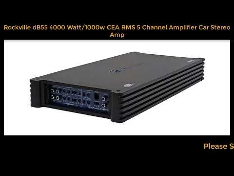 Rockville dB55 4000 Watt1000w CEA RMS 5 Channel Amplifier Car Stereo Amp Loud by Indoor Outdoor Love