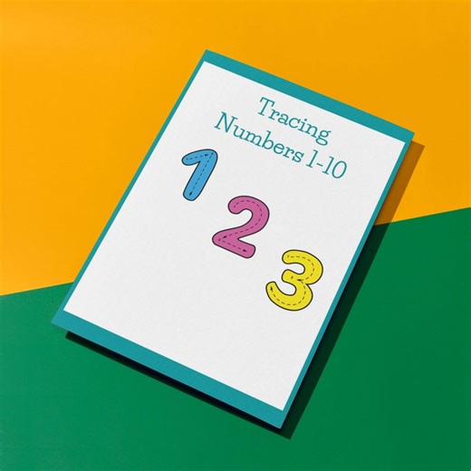 Colorful Number Tracing Worksheets 1-10 for Toddlers, Preschool Math Activity, Printable Digital Download. - Etsy