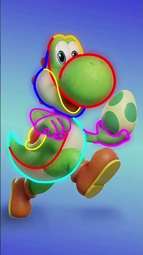 How to draw Yoshi 😘❤️ from super mario galaxy #ardrawing