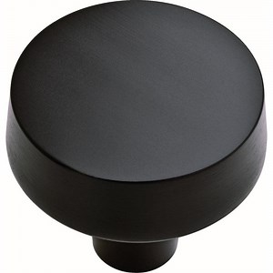 Liberty Soft Modern 1-3/8 in. (35 mm) Modern Matte Black Round Cabinet Knob P34942-FB-C