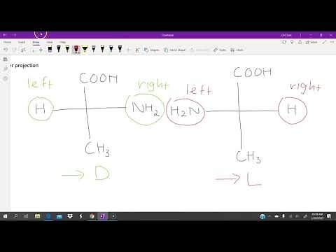 B.10 Stereochemistry in biomolecules - drawing D and L amino acid using Fischer projection