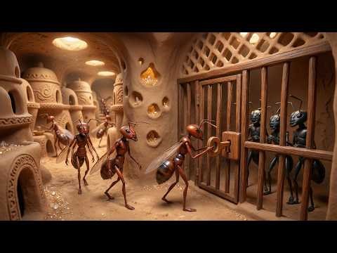 Epic Ant Colony Battle: Red vs Black Ants | Full HD Animated Story