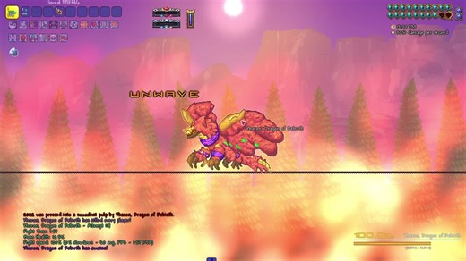 Yharon Calamity Infernum Boss Fight in Terraria