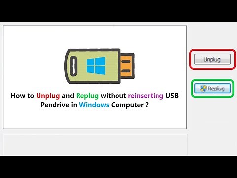 How to Unplug and Replug without reinserting USB Pendrive in Windows Computer ?
