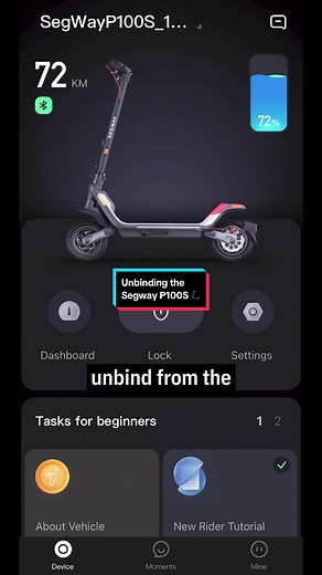 Cómo desvincular el Segway P100S en la app Segway-Ninebot