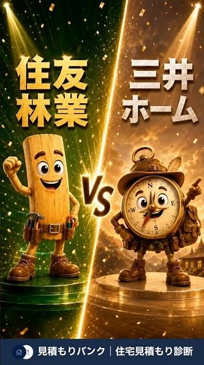 【5番勝負】住友林業 vs 三井ホーム、あなたはどっち派?