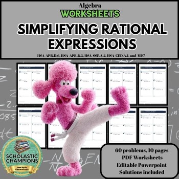 SIMPLIFYING RATIONAL EXPRESSIONS - Algebra Worksheets