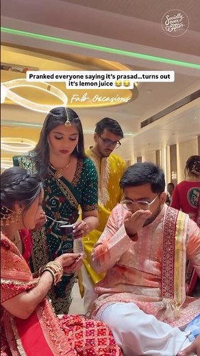 Prasad turns out to be Lemon Juice | Family Funny Expressions | Family Fun | Wedding Fun | Pranks