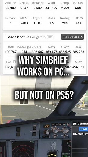 Why SimBrief Works on PC but NOT on PS5