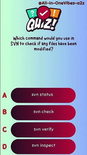 Which command would you use in SVN to check if any files have been modified?
