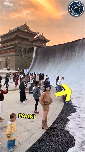 This woman was trying to catch the water | But water disappeared 😱🫡 #respect #shorts #ytshorts