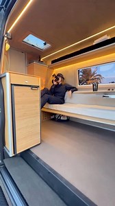 Van floor plan that leaves plenty of open space inside. Clean lines and finishes make this van stand out. 😃 crafted professionally @nook_vans We love the slide-out induction cooktop and the overall sleek look 😍🌿 🌿 Remember to follow us @vanbuild360 for more Van Tours 🌿🌿#vanbuild360 #vanlife#roadtrip #offgridvan #homeonwheels #campervan #roadtrip #offgridvan #offgridlife#tinyhomeliving #minimalliving | Van Build 360