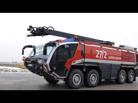 FLF Panther Rosenbauer Airport Bremen Fire Brigade Truck