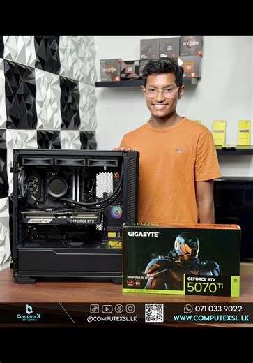 🔥 කොට්ටාවේ ඉදුවර මල්ලි කරපු RTX 5070 Ti 16GB UPGRADE එක 🎮❤️ Powered By #ComputeXSL Happy Gaming ඉදුවර මල්ලී ❤️‍🔥 🔲 GIGABYTE RTX 5070TI WINDFORCE OC SFF 16GB GRAPHICS CARD (3Y) ඔයා ලංකාවේ කොහේ හිටියත් ඔයාගේ Gaming PC සිහිනය වගේම Editing Workstation සිහිනය විශ්වාසවන්තව සැබෑ කරගන්න දැන්ම කතා කරන්න ComputeX අපිට 🫶🏻 WWW.COMPUTEXSL.LK WhatsApp - 071 033 9022 📍 COMPUTEX SL, YMBA BUILDING, BORELLA, COLOMBO 08. #gamingpc #achievementunlocked #lifestyle #srilanka