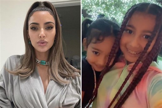 Kim's daughters rap to Eminem song on TikTok after dad Kanye's Christmas snub