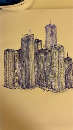 drawing skyscaper part 6. #skyscraper #art