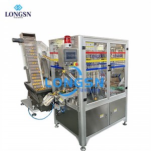 [Hot Item] Automatic Plastic Bottle Barrel Jerrycan Flip Top/off Cap/Lid Liner Foil Assembly Inserting Wadding Lining Punching Machine