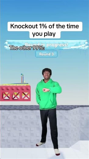 Knockout 1% of the time you play vs 99% (Roblox)