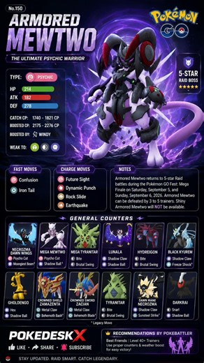 Pokémon GO: Armored Mewtwo Counters | Best Counters & Raid Guide #PokémonGO
