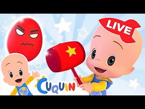 🔴 LIVE 🔴 Learn colors, numbers and shapes with Cuquín | Educational videos for kids