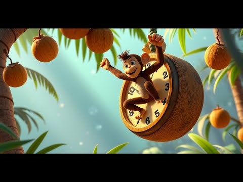 Momo Monkey’s Coconut Clock Song 🐒⏰ Nursery Rhyme for Toddlers & Kids Sing Along