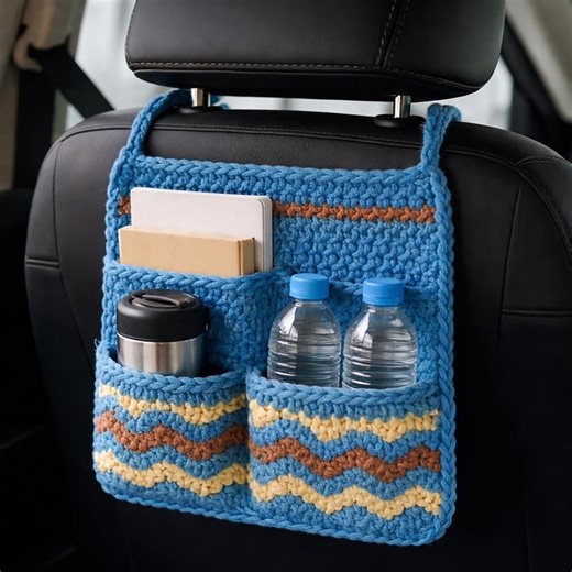 Crochet Hanging Organizer Pattern PDF | Multi Pocket Storage Organizer | Car Seat & Sofa Organizer | Beginner Crochet Pattern - Etsy
