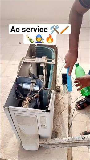 Ac service 🛠️🧑‍🔧 | how to Ac service outdoor unit #shorts #splitac #acservice #accleaning
