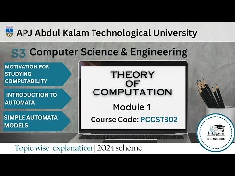 THEORY OF COMPUTATION | MODULE 1 PART 1| S3 CSE | KTU 2024 SCHEME
