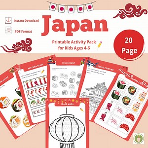 Japan Culture Worksheets | Preschool & Kindergarten Activities | Printable PDF Pack - Etsy Canada
