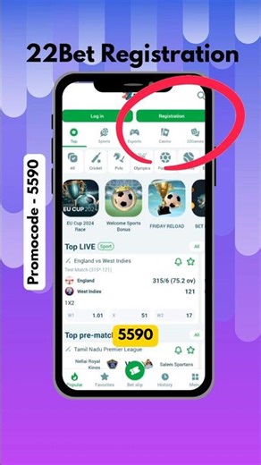 22bet Registration | 22bet Promocode #shorts #22bet #shortsfeed