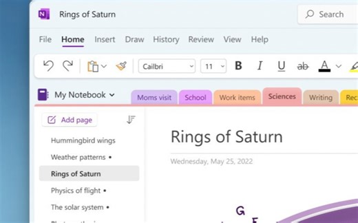 微软新版OneNote预览版新增左侧垂直导航