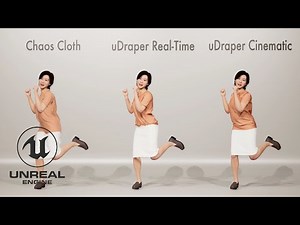 MetaHuman Cloth Simulation | Chaos Cloth vs uDraper Real-time vs uDraper Cinematic | Unreal Engine 5