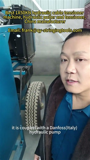 Best 1X50KN hydraulic cable tensioner machine, hydraulic puller and tensioner, China manufacturer