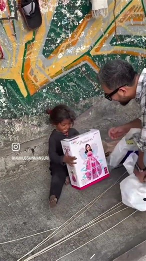 🥺💕❤️Her mother died few months ago. Her grandma takes care of her. Her happiness made my day#viral