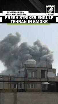 Smoke rises over Tehran after fresh strikes hit the Iranian capital, leaving skies filled with ash
