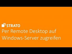 Per Remote Desktop auf Windows-Server zugreifen | STRATO Tutorial