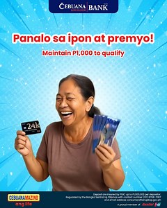 Your savings can pay off, mga Ka-Cebuana! 💛 Deposit in Cebuana Lhuillier and stand a chance to win ₱10,000! 🎄 #AllInAngSerbisyo #CebuanAmazingAngLife | Cebuana Lhuillier Bank