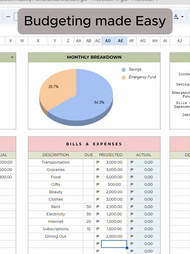 Effortless Budgeting with Digital Pages' Google Sheet Budget Planner