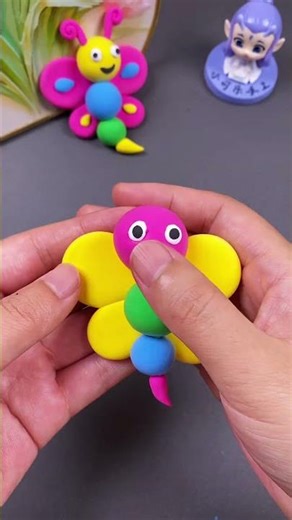 Cute butterfly with super light clay