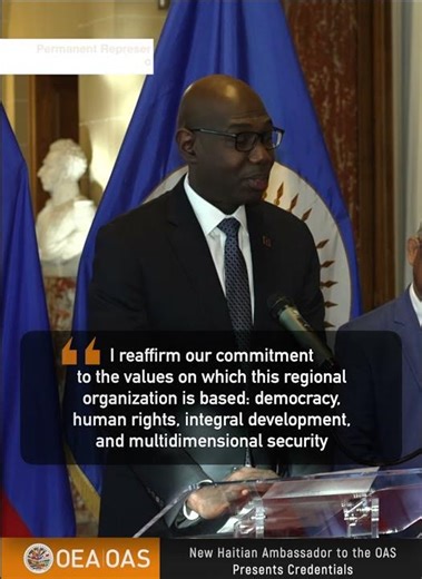 New Haitian Ambassador to the OAS Presents Credentials