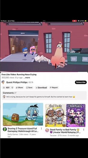 Bubble guppies running nose crying but speed